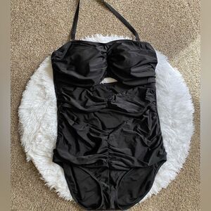 Sea by Monif C. One Piece Swimsuit Cutout Front Black New Womens Plus Size 24W